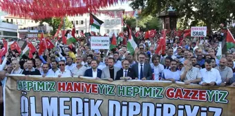 Bursa'da İran'da suikasta uğrayan Hamas lideri ve İsrail'in saldırıları protesto edildi