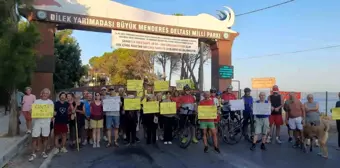 Kuşadası'nda Sporcular Yasağı Protesto Etti