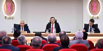 Cumhurbaşkanı Yardımcısı ve Strateji ve Bütçe Başkanı TESK'i Ziyaret Etti