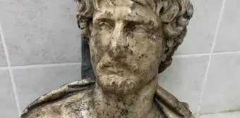 Düzce'de Roma İmparatoru Hadrian dönemine ait büst bulundu