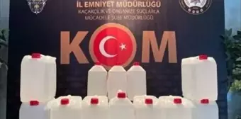 Ardahan'da bir kargo firmasında 60 litre etil alkol ele geçirildi