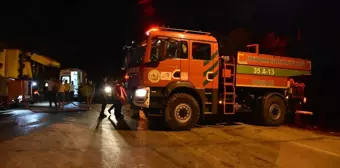 İzmir'de Zeytinlik Alanında Çıkan Yangın Söndürüldü