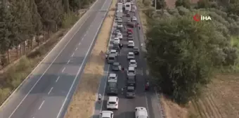 Muğla'da çıkan orman yangınları nedeniyle Çine-Yatağan arası trafiğe kapatıldı