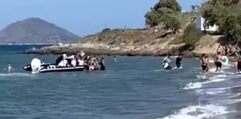 Bodrum'da mültecilerin kaçışı turistlerin gözü önünde