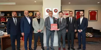 AA Spor Haberleri Direktörlüğü, TFF Başkanı İbrahim Hacıosmanoğlu'nu ziyaret etti