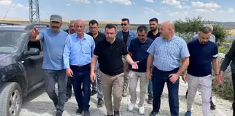 AK Parti Kars Milletvekili Adem Çalkın, Susuz'da kilitli park taş yolu yapım çalışmalarını inceledi