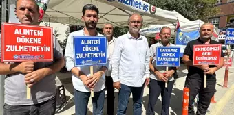 Van'da işten çıkarılan işçiler eylemlerini sürdürüyor