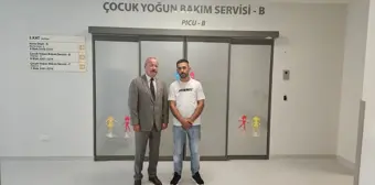 MHP Milletvekili Mehmet Taytak, yaralanan çocuğu ziyaret etti