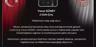 Jandarma Uzman Çavuş Yavuz Güney, Silah Kazası Sonucu Şehit Oldu