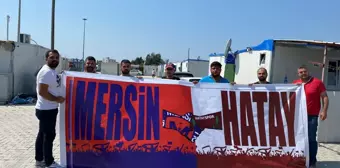 Hatayspor ve Mersin İdmanyurdu Taraftarları Depremzedelere Kırtasiye Malzeme Yardımı Yaptı