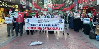 Karabük'te Filistin için Protesto Gösterisi