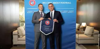 TFF Başkanı Hacıosmanoğlu, UEFA Başkanı Ceferin ile görüştü