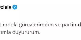 İYİ Parti Genel Başkan Yardımcısı Ümit Özlale Partiden İstifa Etti