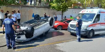 Manisa'da Alkollü Sürücü Takla Attı