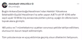 Ulaştırma Bakanı Uraloğlu'ndan Havalimanı Olayı Açıklaması