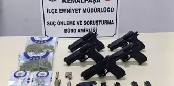 Kemalpaşa'da 5 Ruhsatsız Tabanca Ele Geçirildi