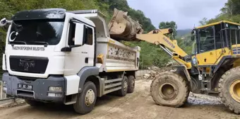 Trabzon'da Taşkın ve Heyelan Sonrası Hasar Giderme Çalışmaları Devam Ediyor