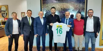 TSYD Bursa Şubesi, Bursaspor Başkanı Enes Çelik'i Ziyaret Etti