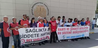 Dicle Üniversitesi Hastanesi'nde Sağlık Çalışanlarına Saldırı Protesto Edildi