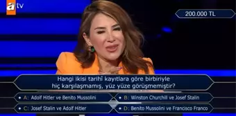 Hangi ikisi tarihî kayıtlara göre birbiriyle hiç karşılaşmamış, yüz yüze görüşmemiştir? Kim Milyoner Olmak İster yeni bölüm soru ve cevapları!