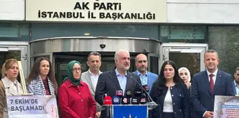 AK Parti İstanbul'da İsrail'in Gazze Saldırılarının Birinci Yılında Basın Toplantısı Düzenledi