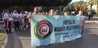 Antalya'da Filistin'e Destek Yürüyüşü Düzenlendi