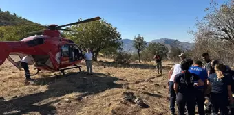 Ağaçtan Düşen Kişi Hava Ambulansıyla Hastaneye Sevk Edildi