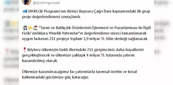 Bakan Yumaklı'dan IPARD III İçin 1,9 Milyar TL Hibe Desteği