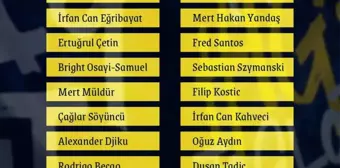 Fenerbahçe'nin Samsunspor Maçına Eksik Kadro ile Çıkacağı Açıklandı