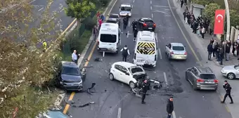 Ankara'da 8 Araçlı Zincirleme Kaza: 1 Yaralı