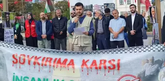 Tekirdağ'da İsrail'in Gazze'ye yönelik saldırıları protesto edildi