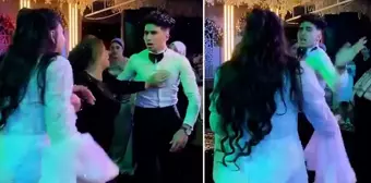 Düğünde çıkan tartışma sırasında damat gelini herkesin gözü önünde tekme tokat dövdü