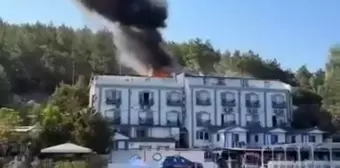 Bodrum'da Otel Çatısında Yangın: İki İşçi Dumandan Etkilendi