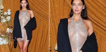 Dünyaca ünlü model Irina Shayk, katıldığı etkinlikte tül elbisesi ile göz kamaştırdı