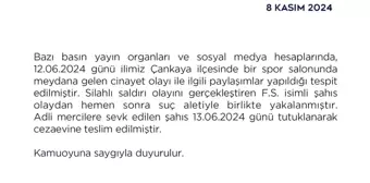 Ankara'da Spor Salonunda İşlenen Cinayet: Faili Yakalandı