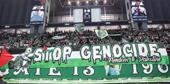 Panathinaikos taraftarlarından Filistin'e büyük destek