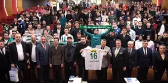 Bursaspor Başkanı Enes Çelik ve Futbolcuları Mudanya Üniversitesi'nde Öğrencilerle Buluştu