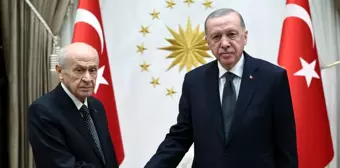 Cumhurbaşkanı Erdoğan, MHP Lideri Bahçeli'yi Külliye'de Ağırladı