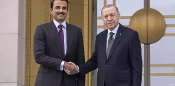 Cumhurbaşkanı Erdoğan, Katar Emiri El Sani'yi resmi törenle karşıladı