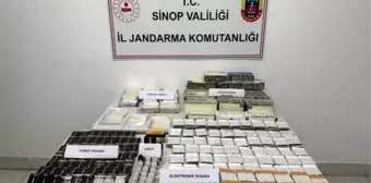 Sinop'ta Jandarmadan Kaçak Sigara Operasyonu: 10 Bin 440 Makaron Ele Geçirildi