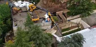 Üsküdar'daki Kaçak Villa İnşaatı Havadadan Görüntülendi