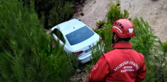 Balıkesir'de Şarampole Uçan Otomobilde 1 Yaralı