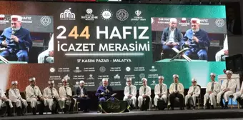 Malatya'da 244 Öğrenci için Hafızlık İcazet Töreni Düzenlendi