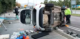 Samsun'da Alkollü Sürücünün Yol Açtığı Trafik Kazası Maddi Hasarla Atlattı