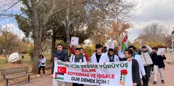 GAÜN'de Filistin'e Destek İçin Sessiz Yürüyüş Düzenlendi