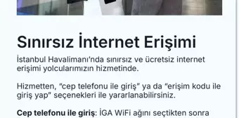 İGA İstanbul Havalimanı'nda Sınırsız Ücretsiz İnternet Dönemi