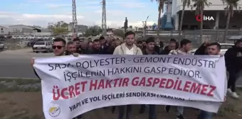 SASA Polyester Fabrikasında İşçiler Maaşlarını Alamayınca Eylem Yaptı