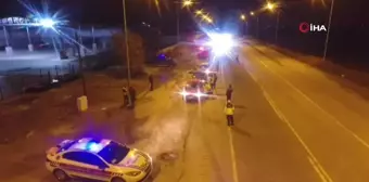 Aydın'da Dron Destekli Gece Trafik Denetimi