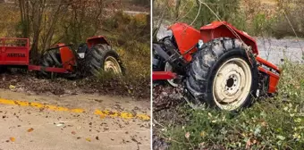 Traktör devrildi 1 kadın hayatını kaybetti, 3 yaralı