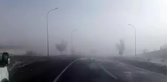 Tekman'da Yoğun Sis ve Soğuk Hava Trafiği Zorlaştırıyor